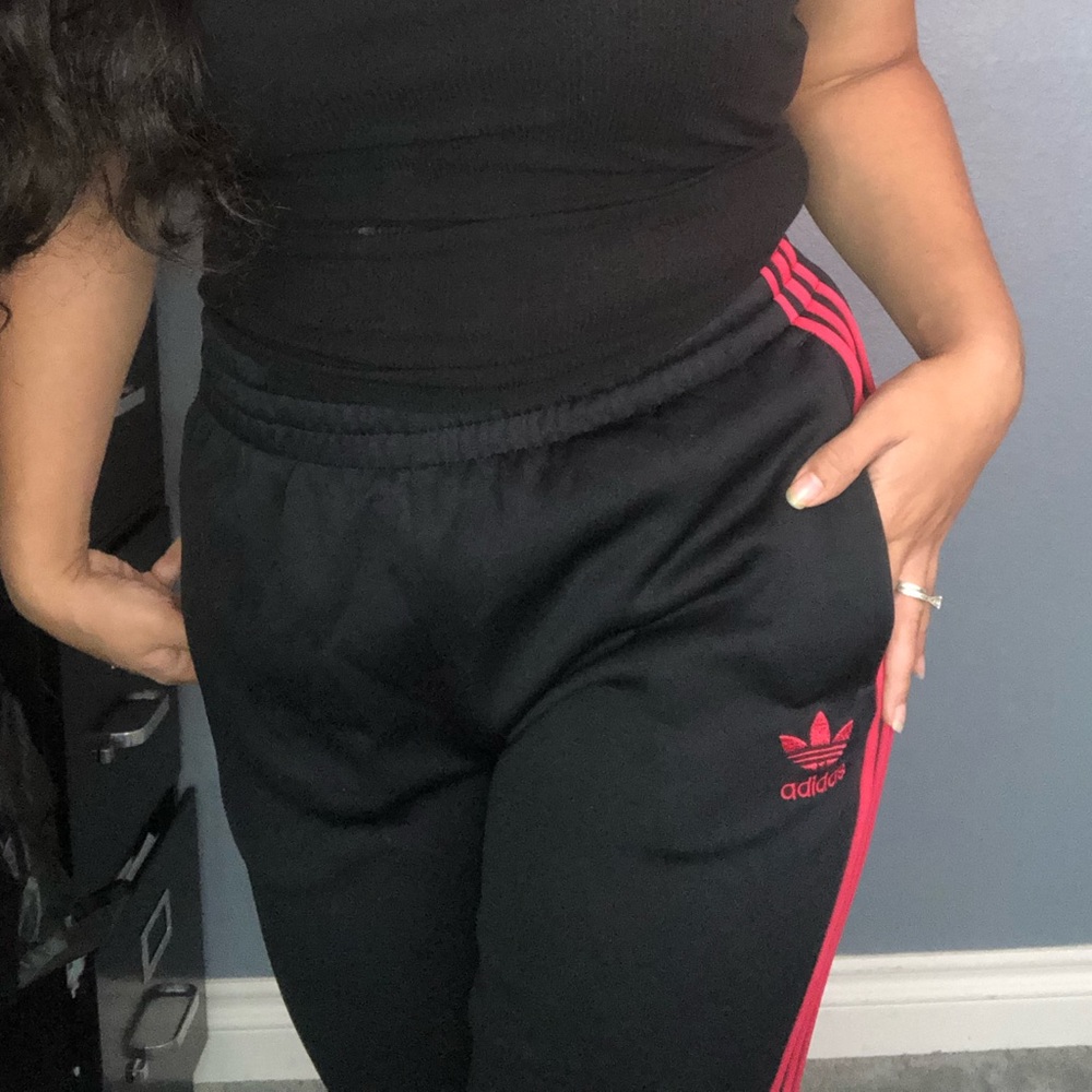 Adidas Sweatpants Black/Pink Youth